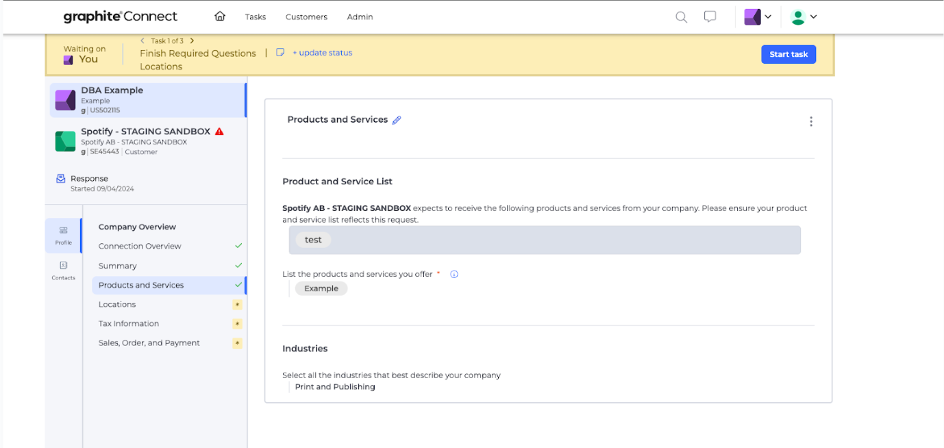 Products and Services